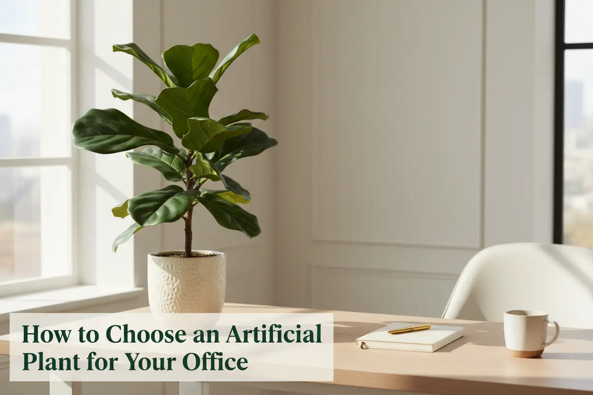 ARICK DECOR artificial plants styled in a modern professional office interior