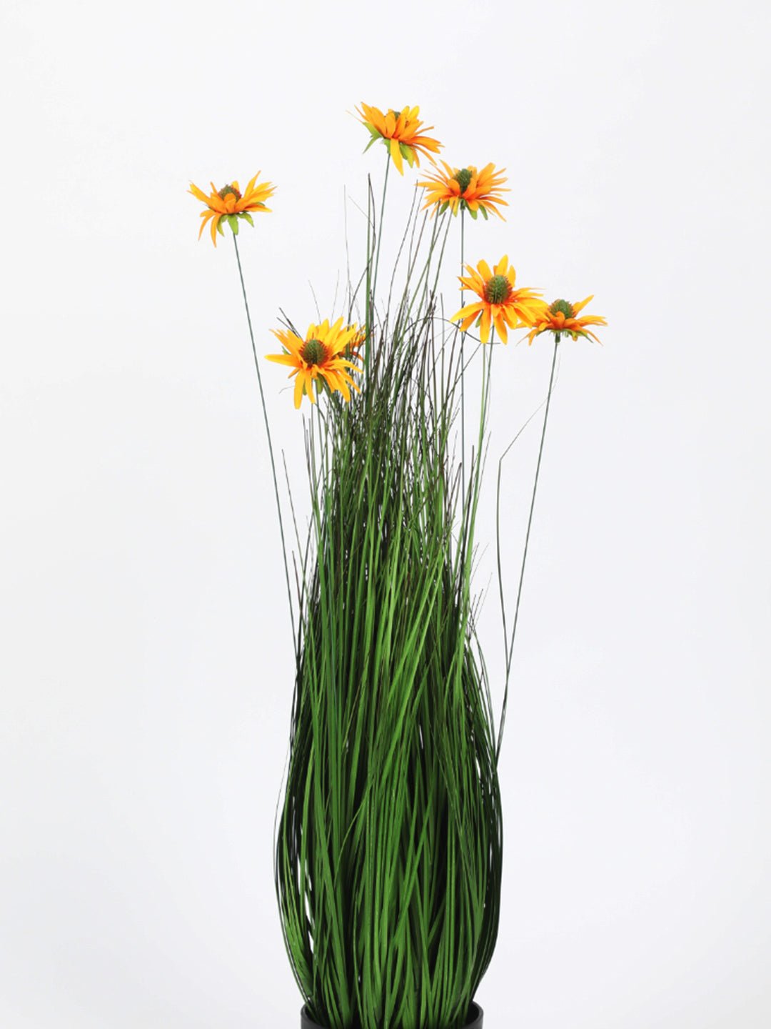 2.7Ft Artificial Real Touch Imported Allium Grass & Flowers Plant with Pot