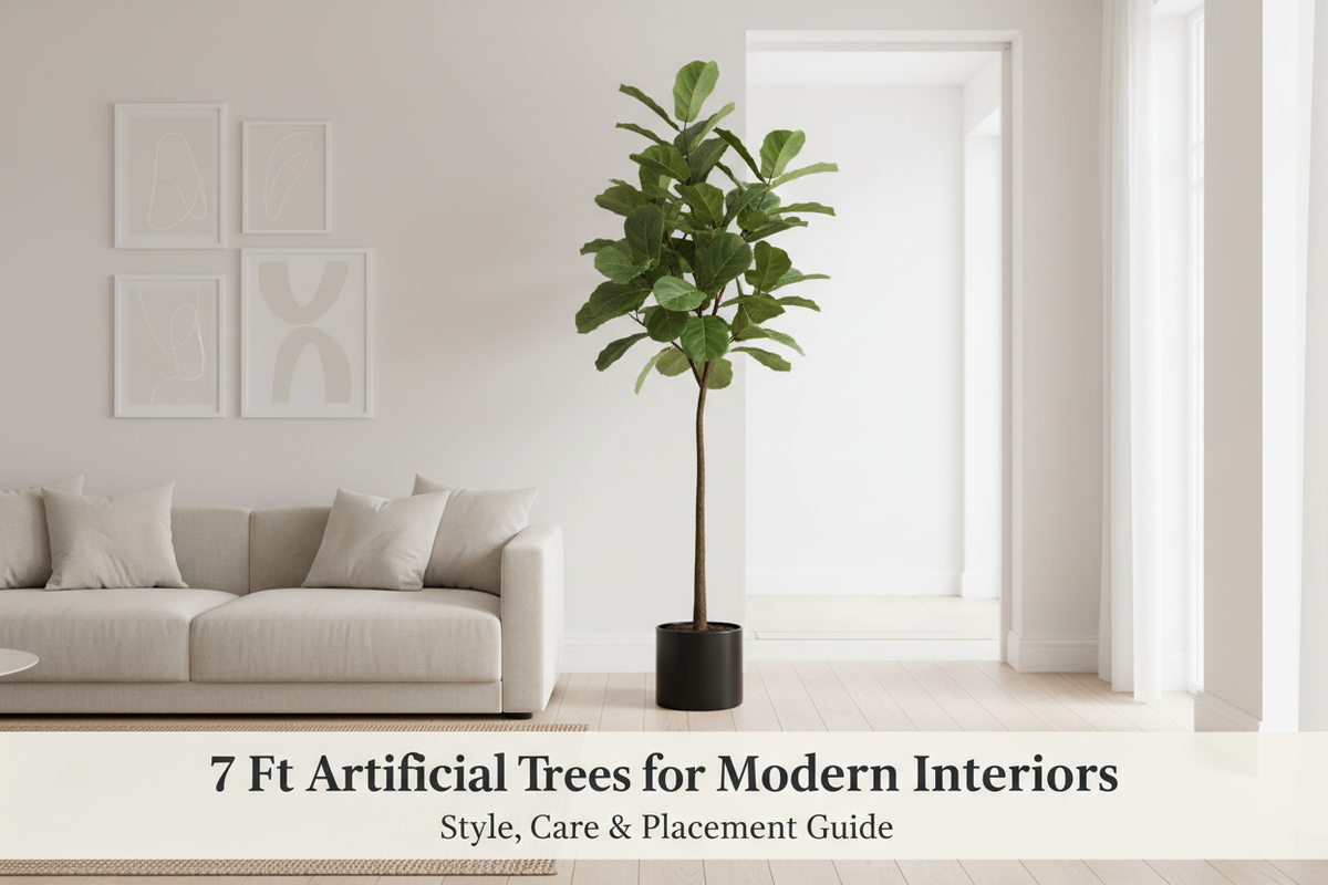 7 Ft artificial tree for modern interiors by ARICK DECOR