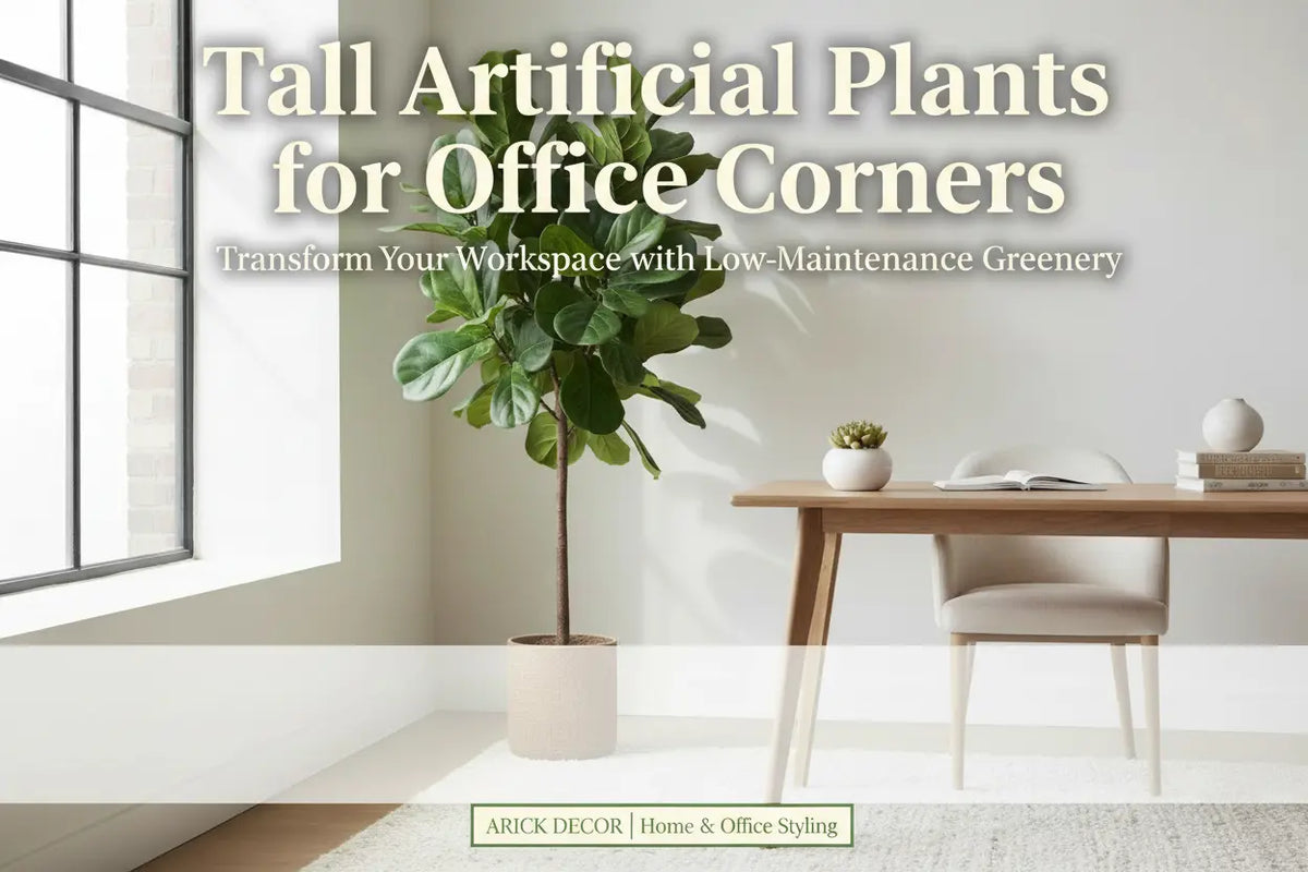 Tall artificial Ficus tree for corporate office decor