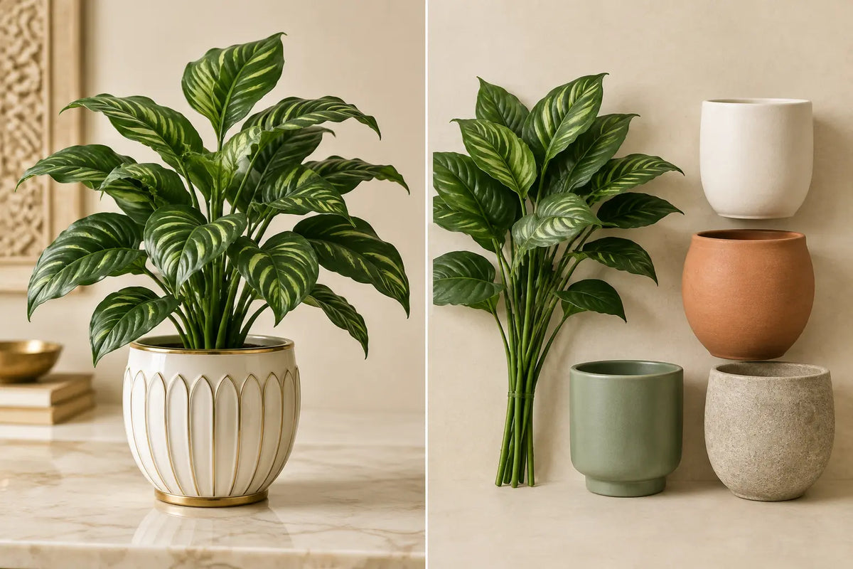 Artificial plants with pots and without pots for modern home and office décor