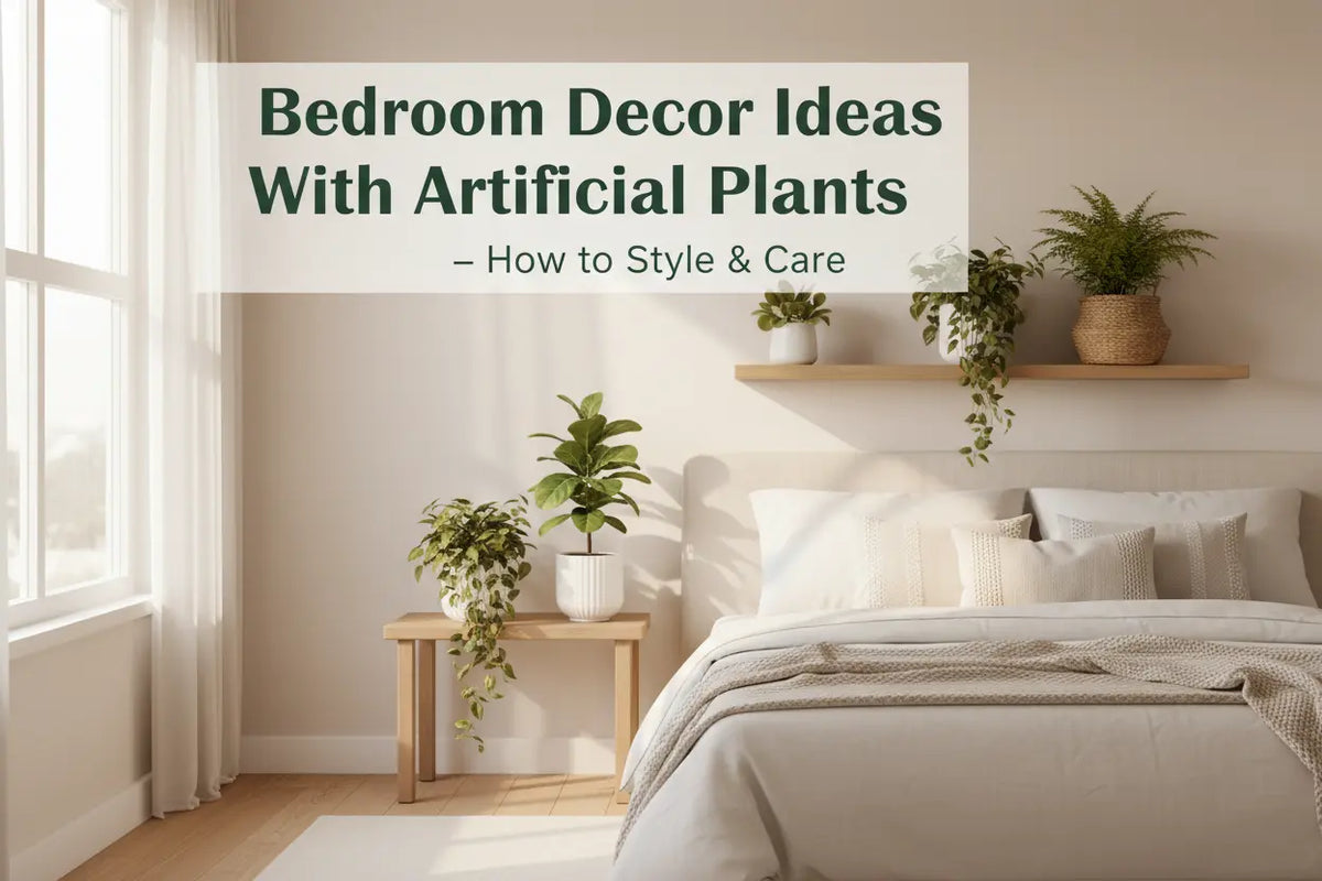 Bedroom decor ideas with artificial plants by ARICK DECOR