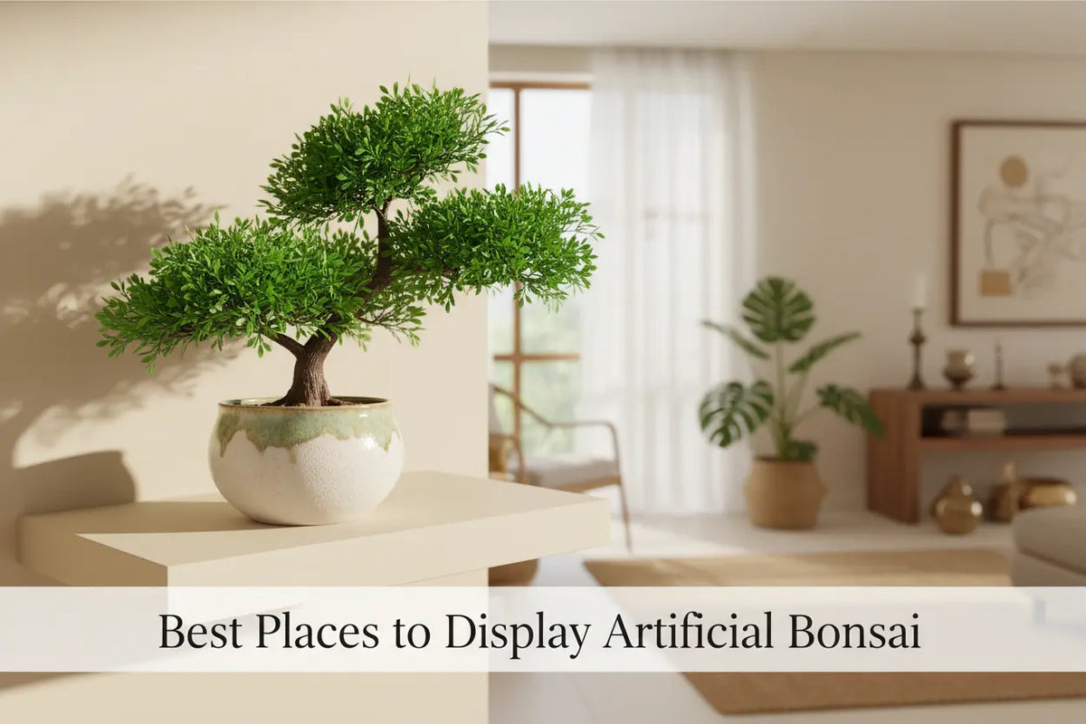 ARICK DECOR artificial bonsai displayed on a modern interior table