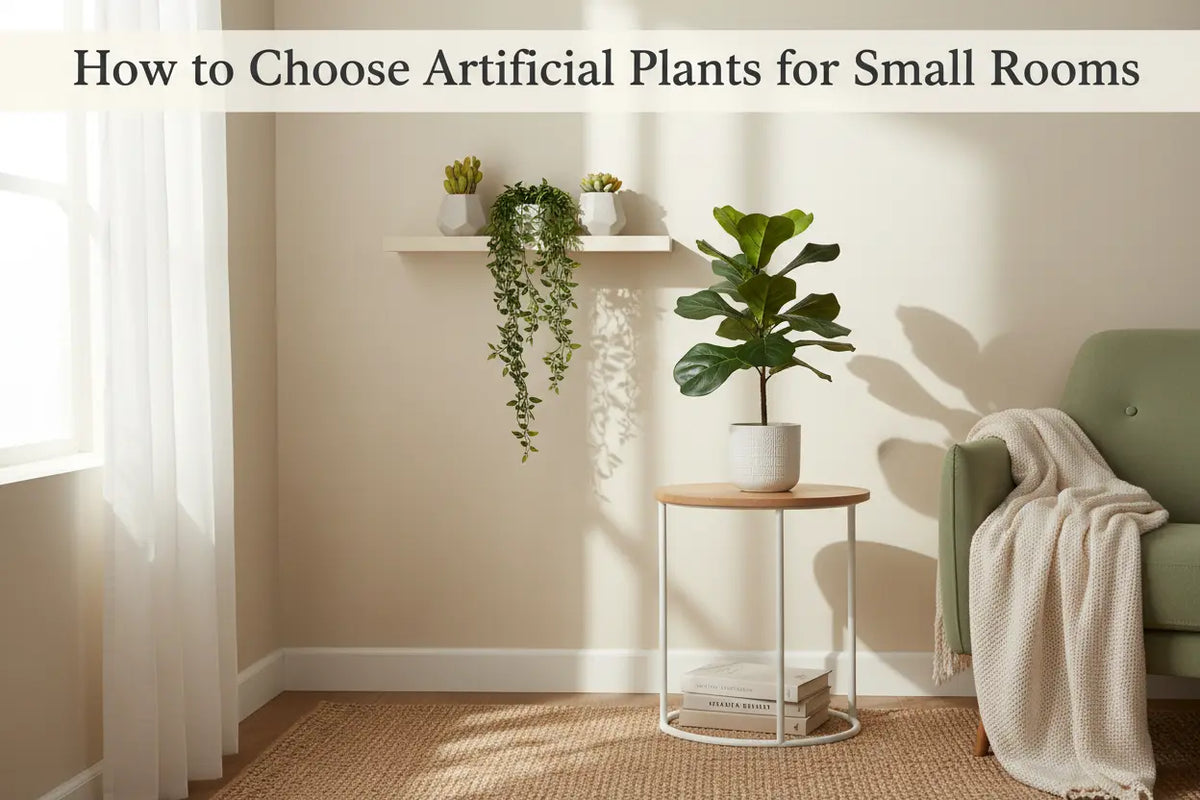 ARICK DECOR compact artificial plants styled in a modern small room