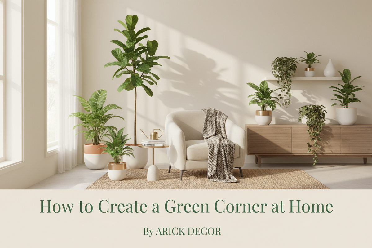 Green corner at home with artificial plants by ARICK DECOR