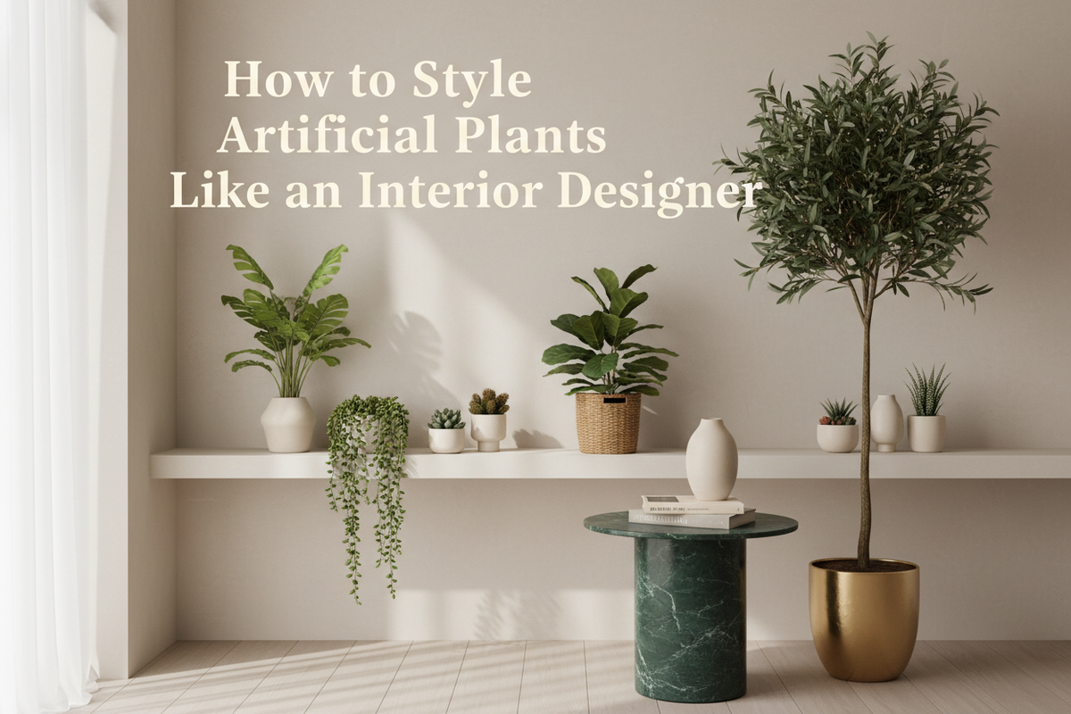 Artificial plants styled like an interior designer by ARICK DECOR