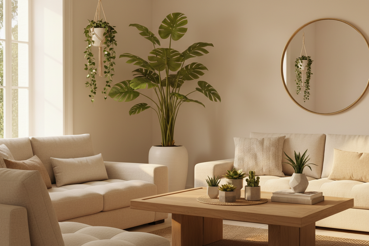 How to Decorate Your Living Room With Artificial Plants
