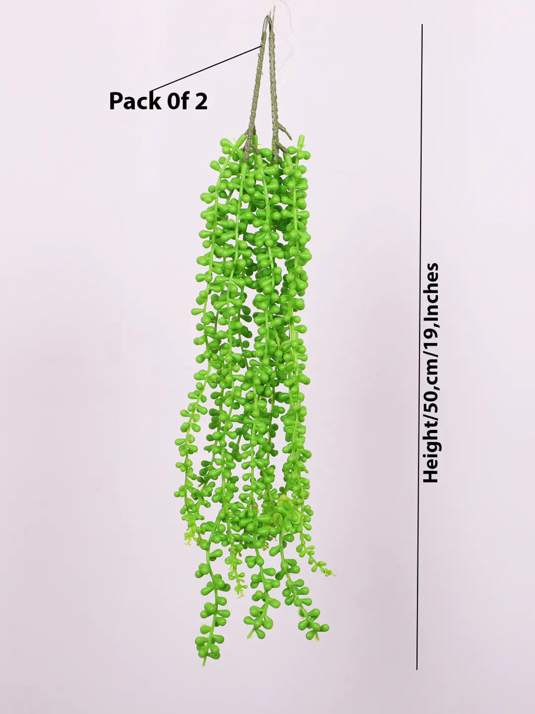1.6Ft Artificial Hanging String of Pearls Creeper Plants Pack of 2