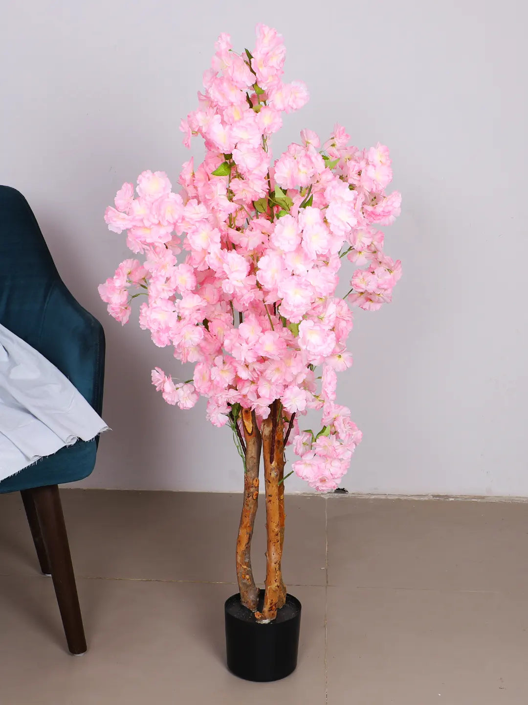 3.2Ft Artificial Blossom Flowers Plant Trees with Pot