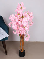 3.2Ft Artificial Blossom Flowers Plant Trees with Pot