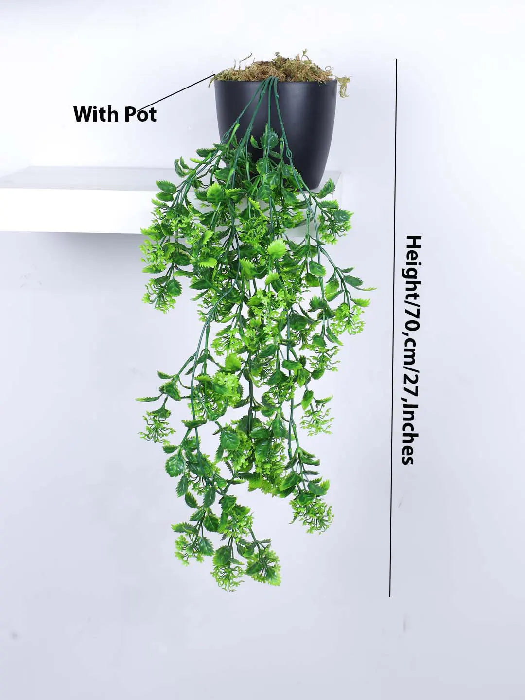 2.2Ft Artificial Hanging Plants With Pot,