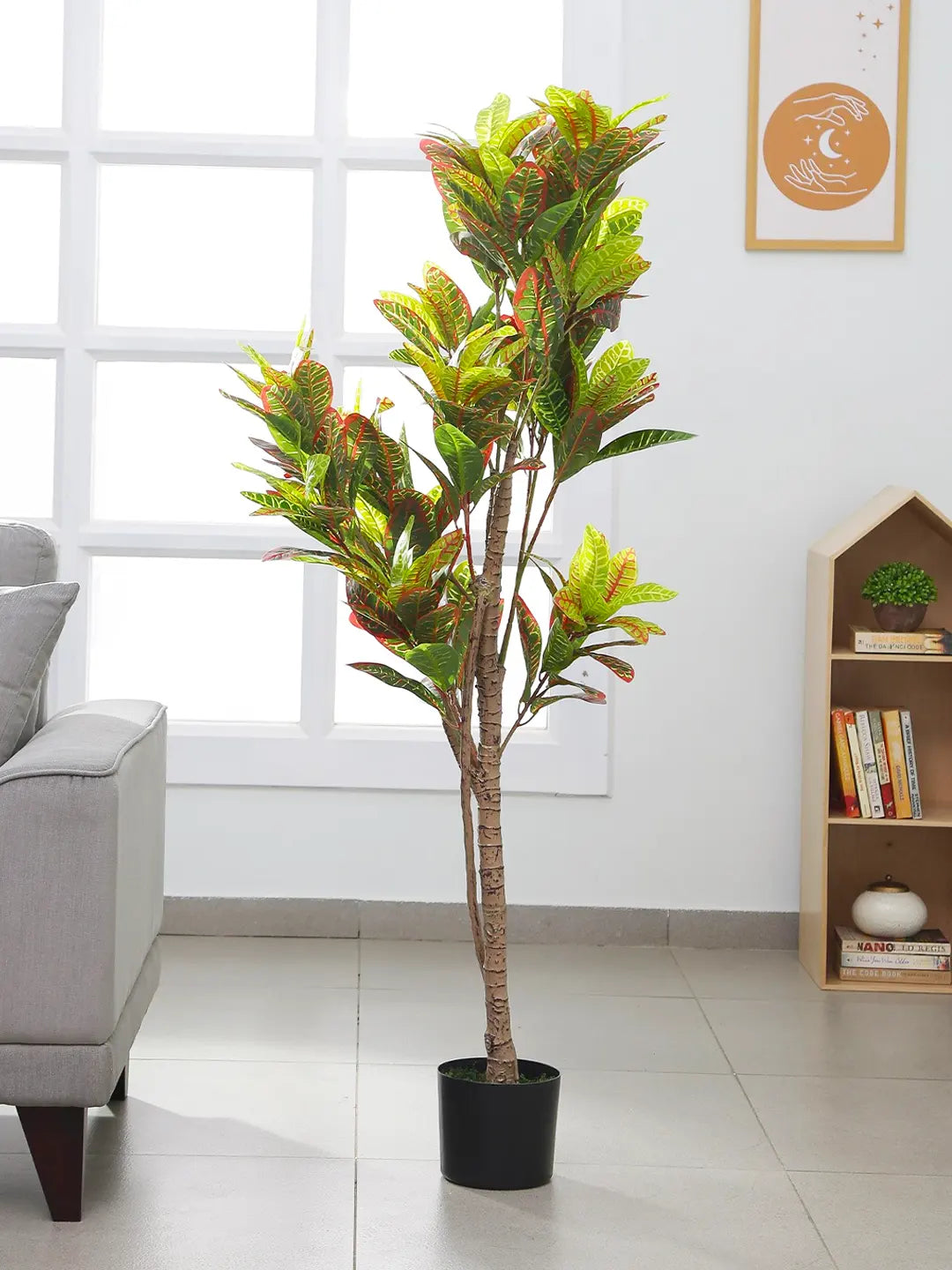 5Ft Artificial Croton Plants for with Pot