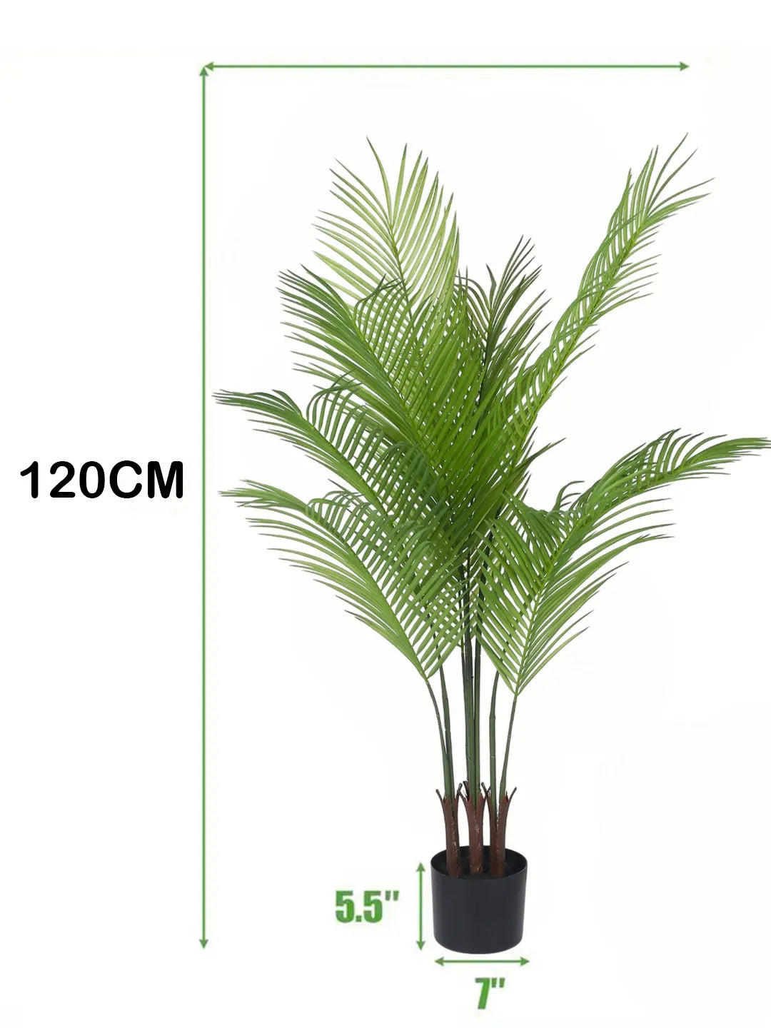4.Ft Artificial Areca Palm Plants With Pot