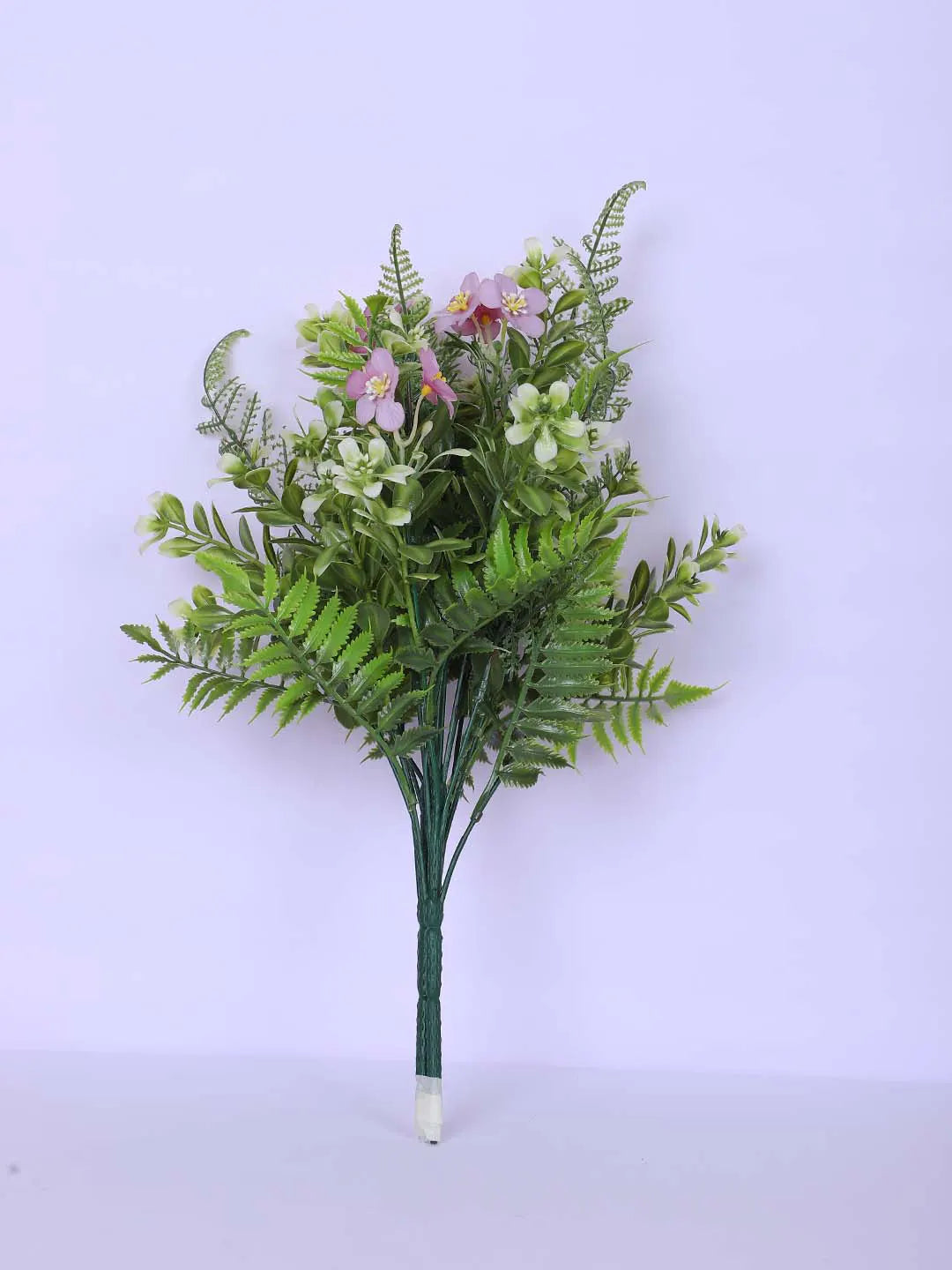 1.1Ft Artificial Flower With Green Leaves Plant With Black Pot