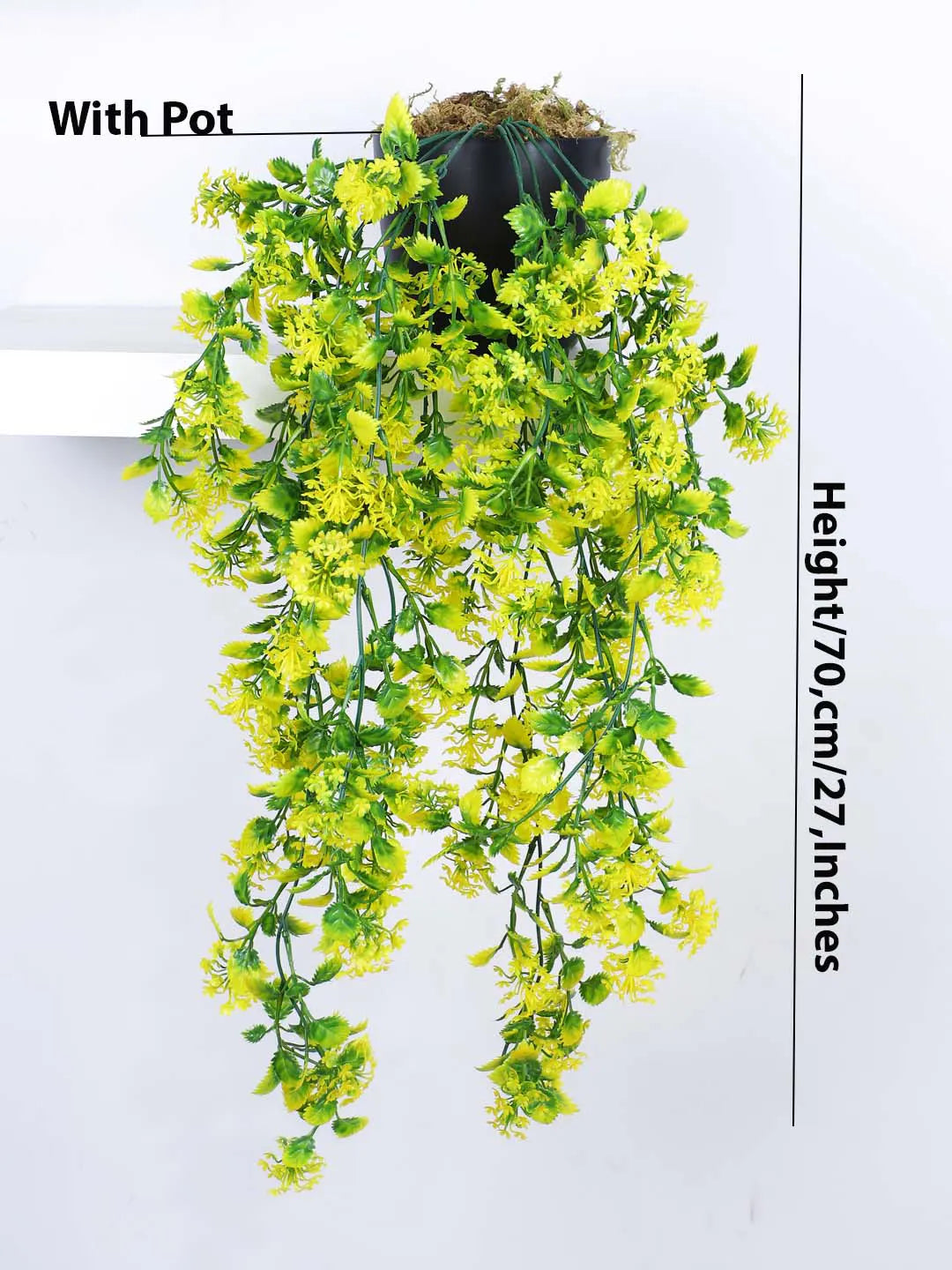 2.2Ft Artificial Hanging Plants With Pot