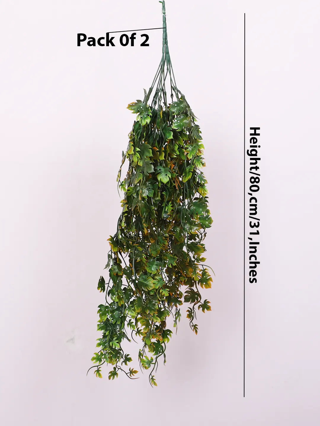 2.6Ft Artificial Hanging Green Creeper Plants Pack of 2