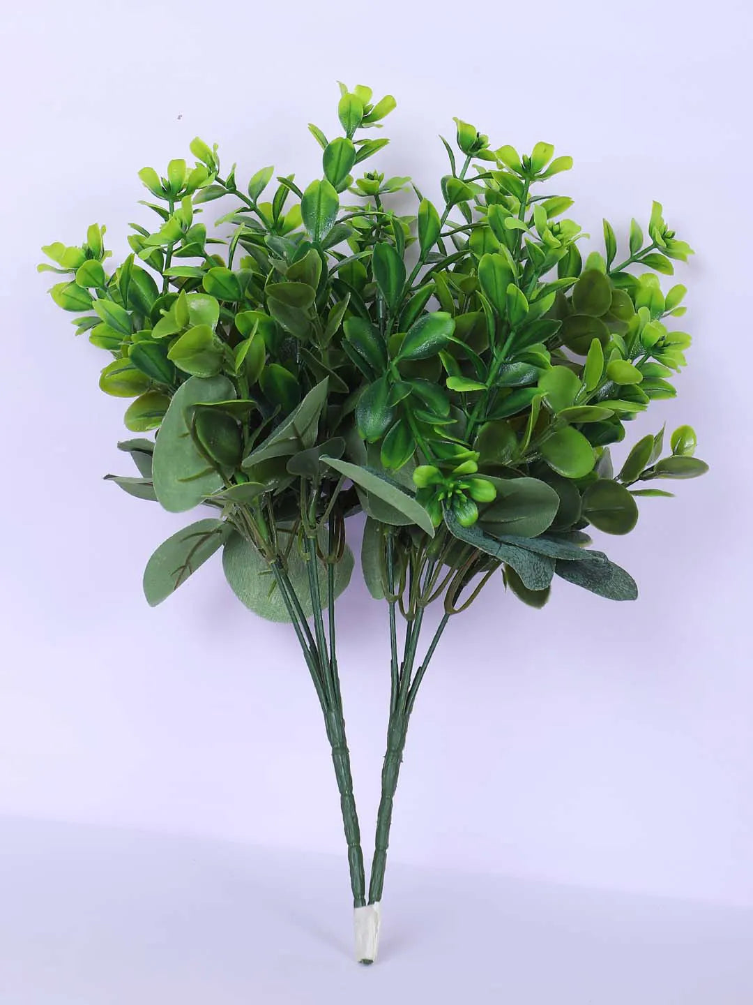 1.1Ft Artificial Potted Plant Mini Faux Greenery in Sleek Black Pot