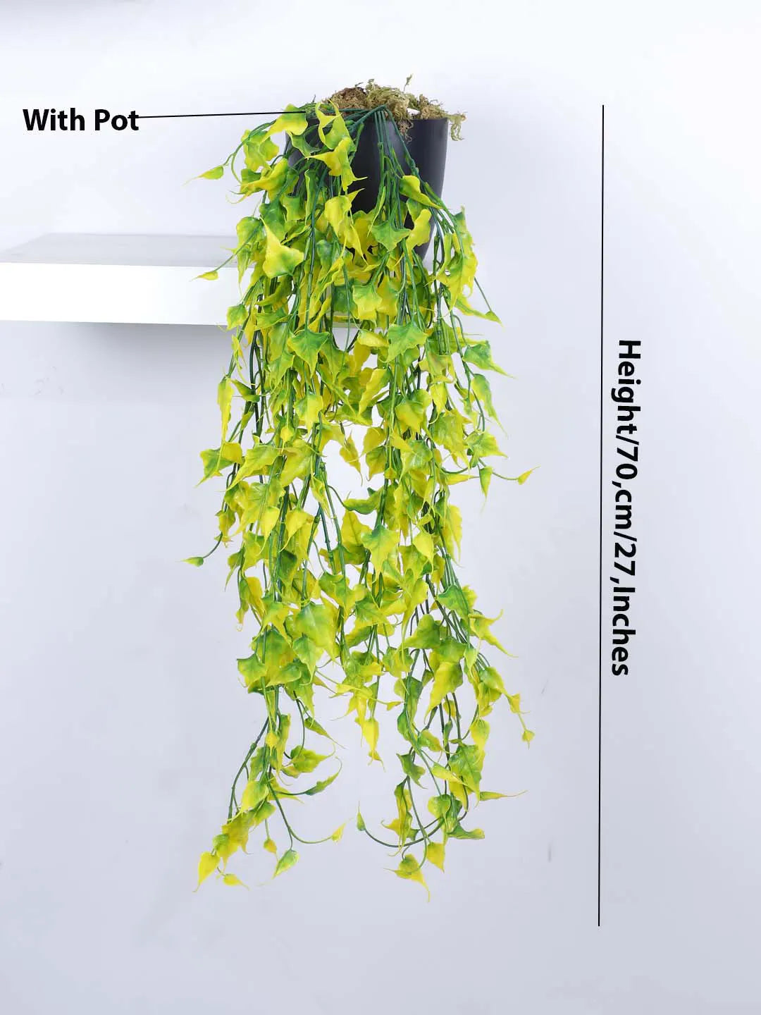 2.2Ft Artificial Hanging Plants With Pot