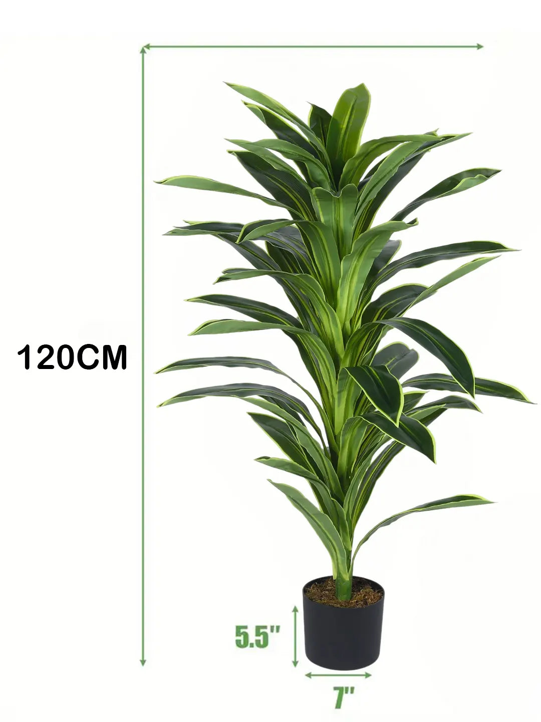4.Ft Artificial Dracaena Plant For with Pot Home Décor