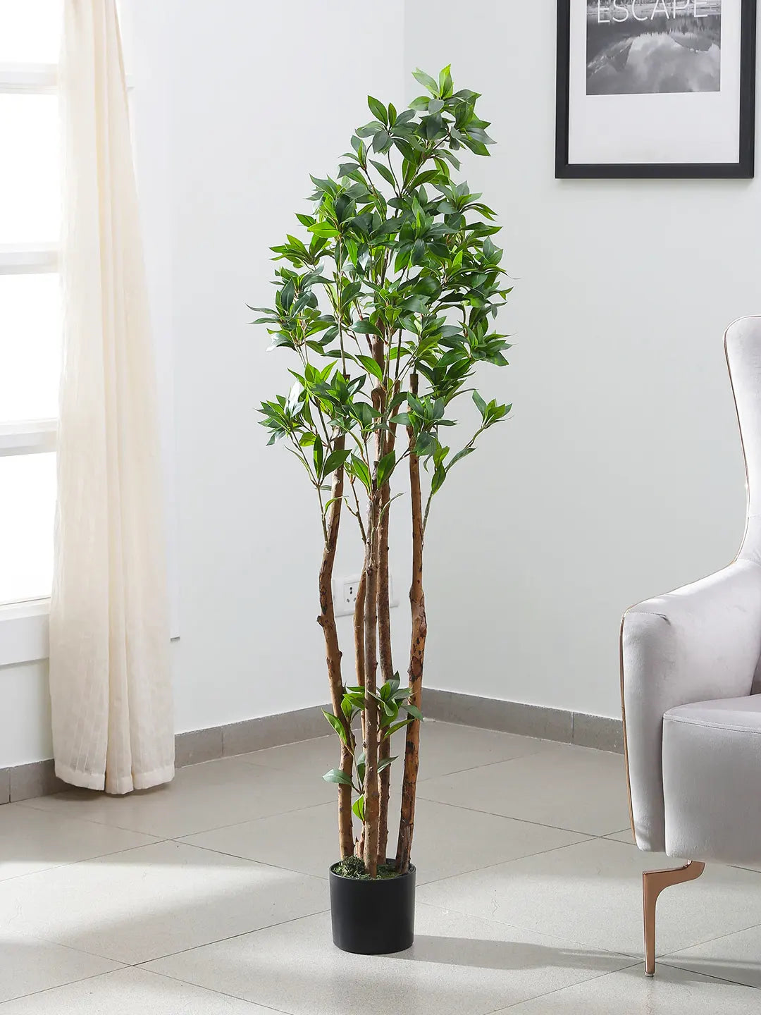 5Ft Artificial Fiddle Leaf Fig Tree,With Pot
