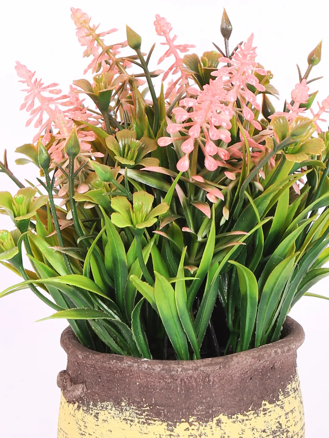Artificial Flowers Plants Potted Green Bonsai With seremec Pot