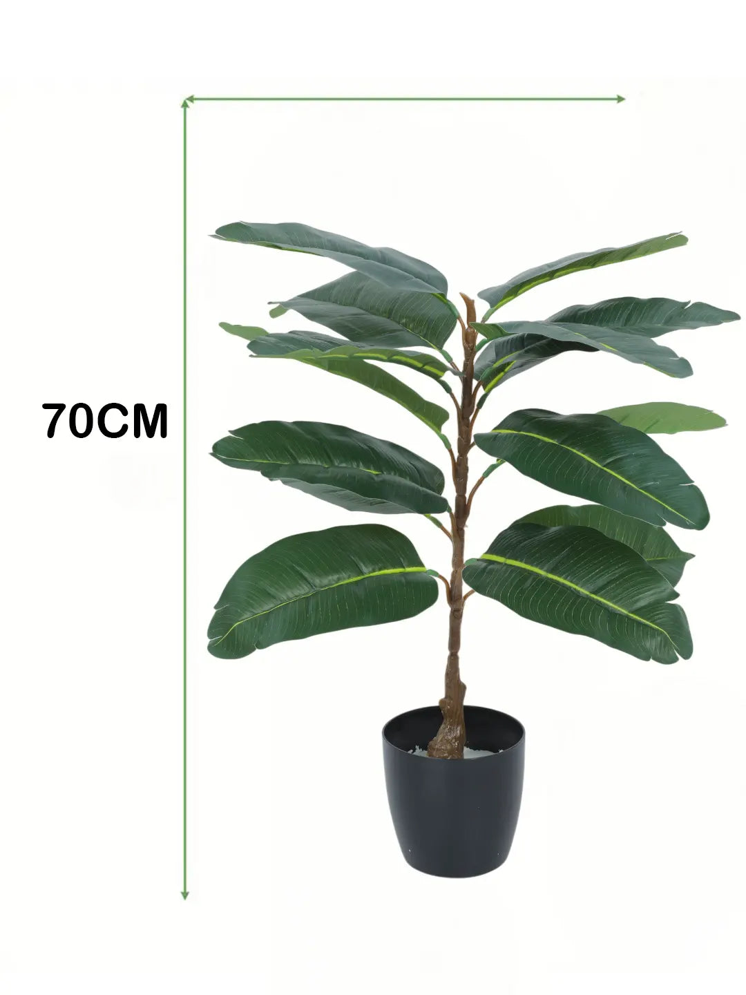 2.4Ft Artificial Rubber Plants for with Black Pot