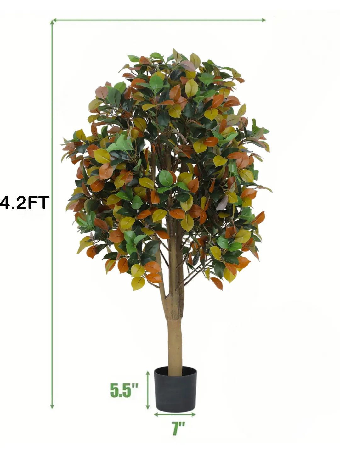 4.Ft Artificial Ficus Plants with Pot