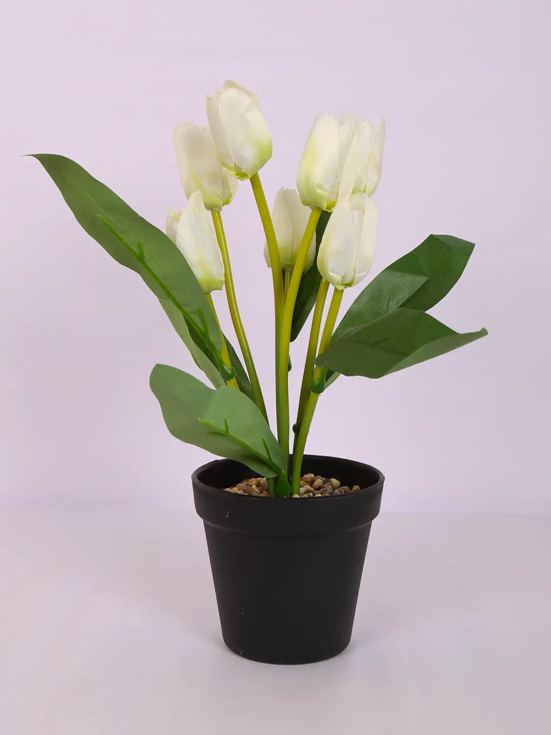 Artificial Mini Tulip Flpower Bonsai Plant with Pot
