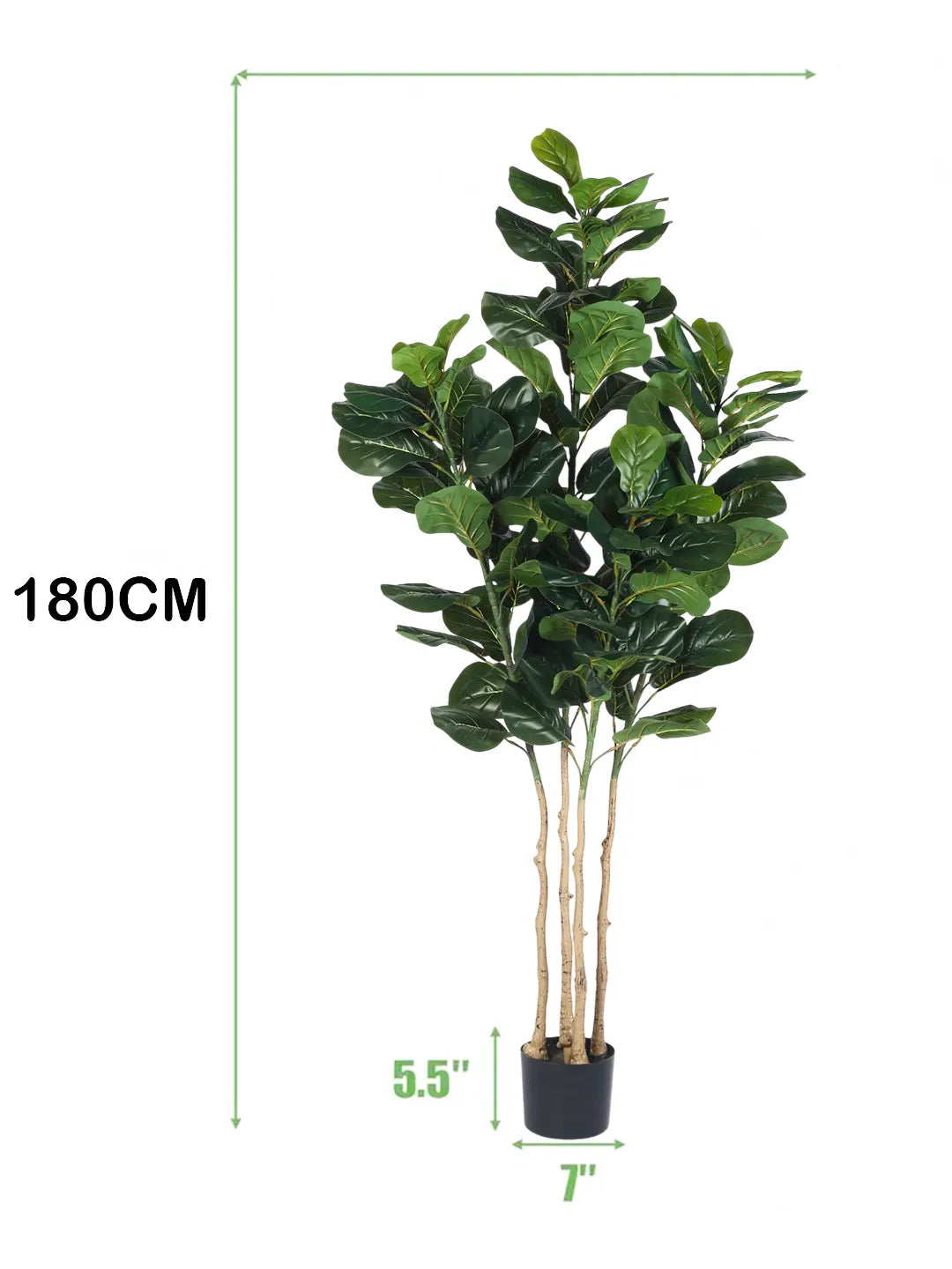 6.Ft Artificial Fiddle Leaf Fig Plants for with Pot