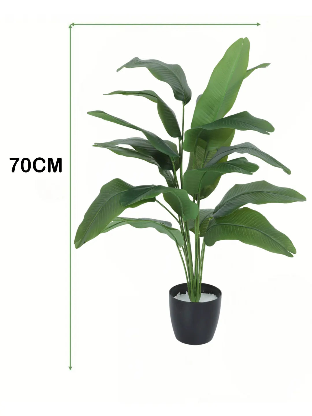 2.2Ft Artificial Banana Plants for with Black Pot 18 Leaves