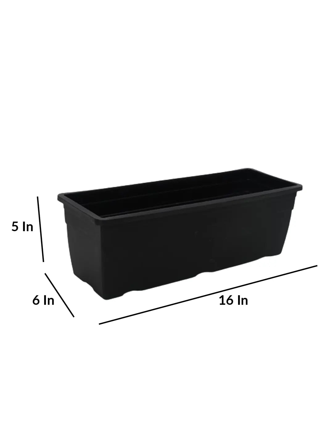 Black Plastic Floor Planter
