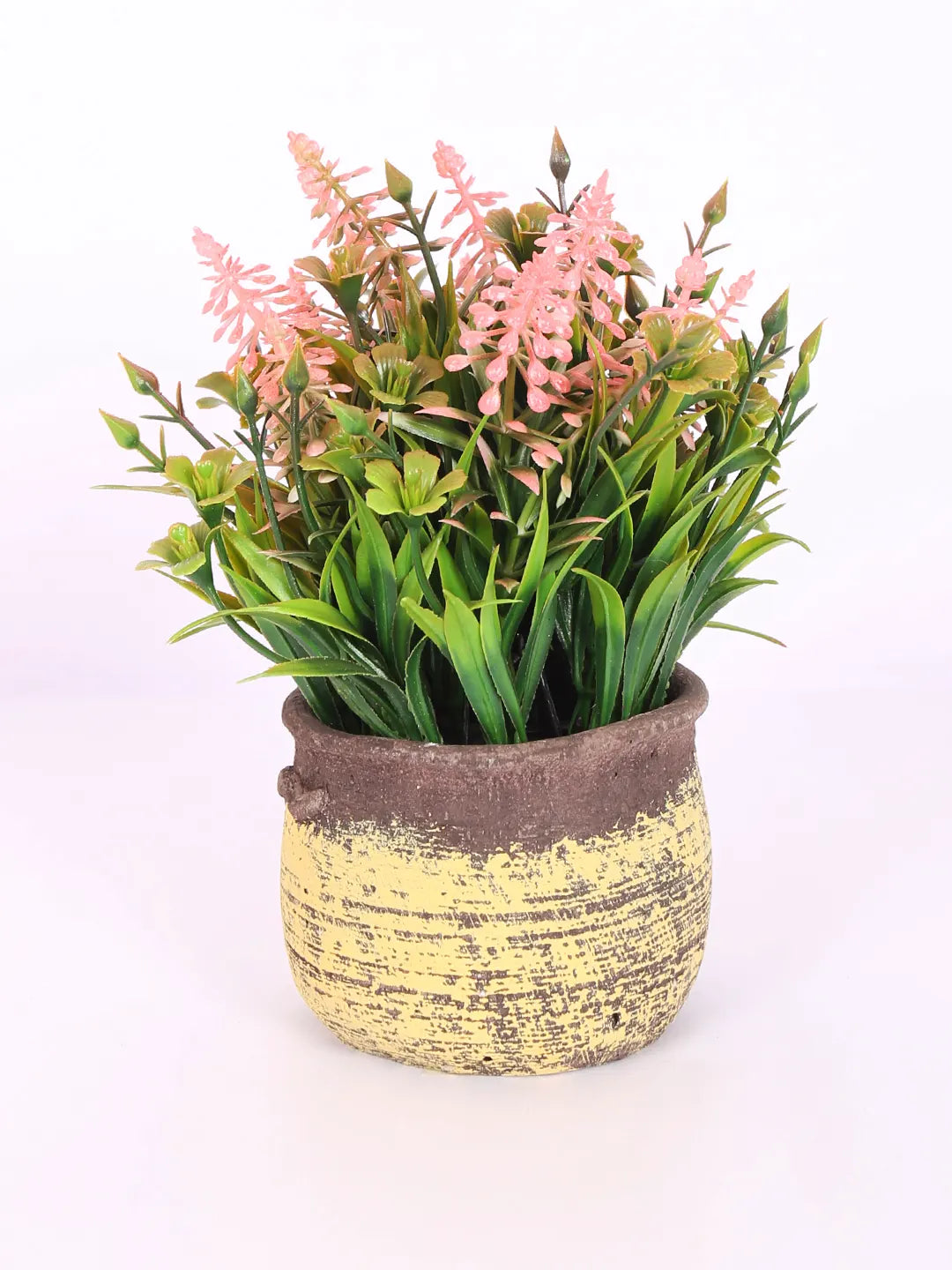 Artificial Flowers Plants Potted Green Bonsai With seremec Pot