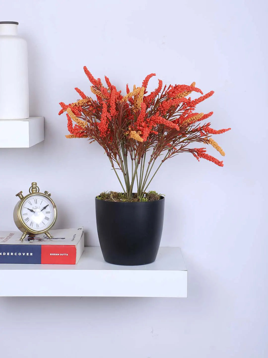 1.1Ft Artificial Potted Flower Plant With Black Pot