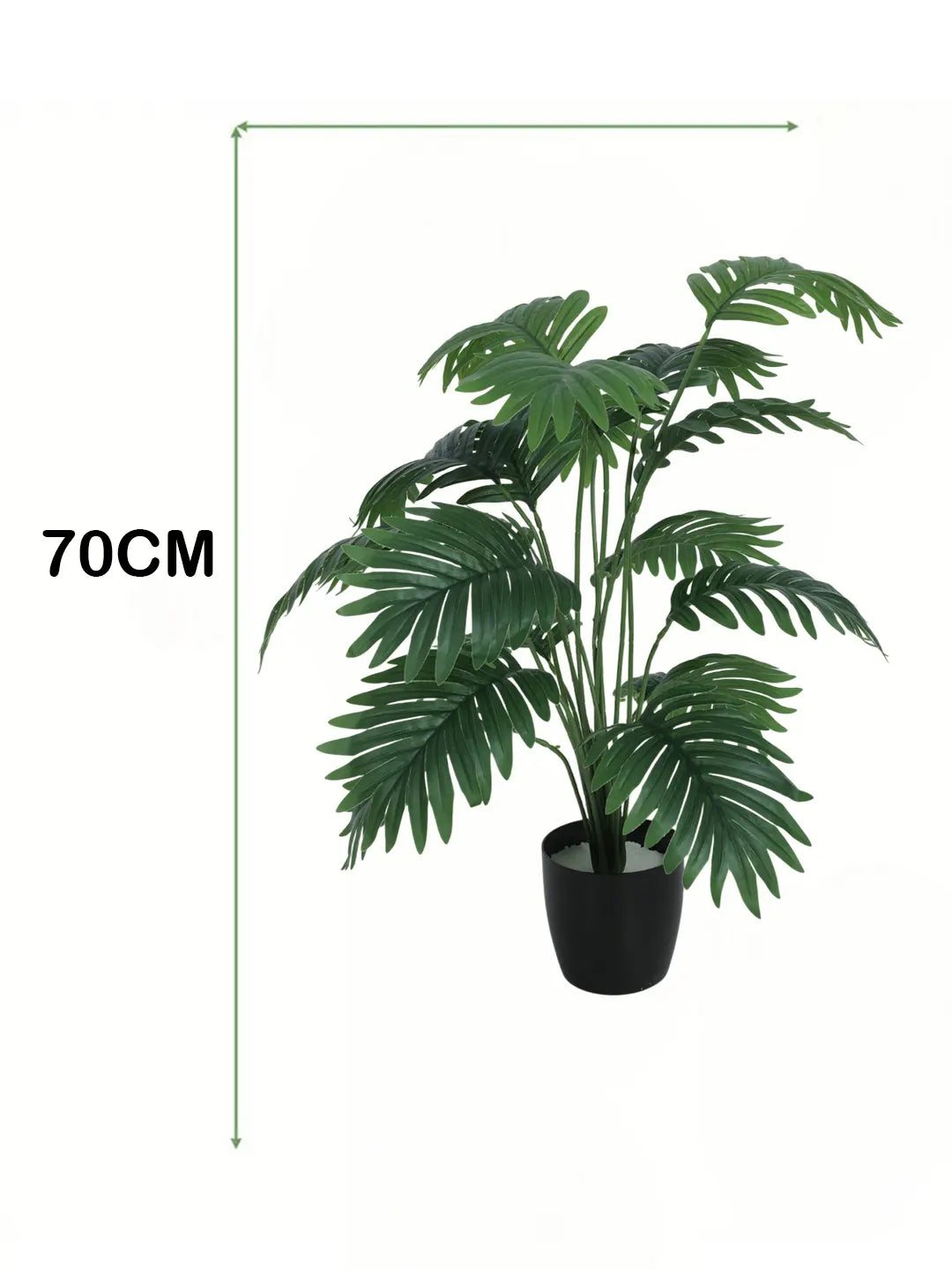 2.2Ft Artificial Areca Palm Plants for with Black Pot 18 Leaves