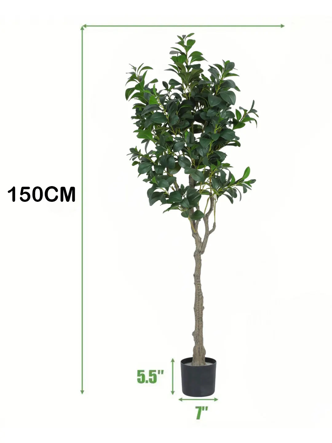 5Ft Artificial Ficus Plants with Pot,