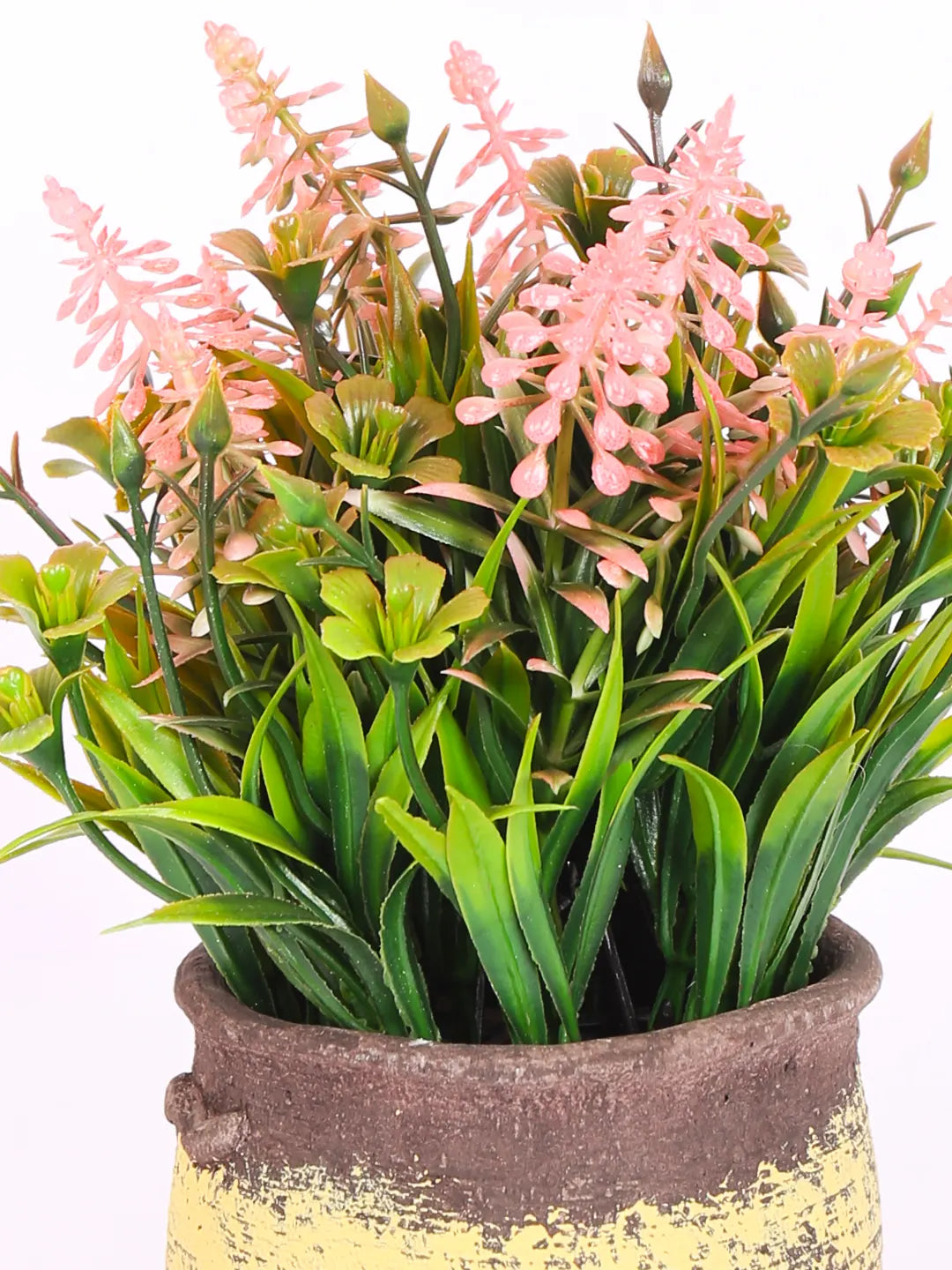 Artificial Flowers Plants Potted Green Bonsai With seremec Pot