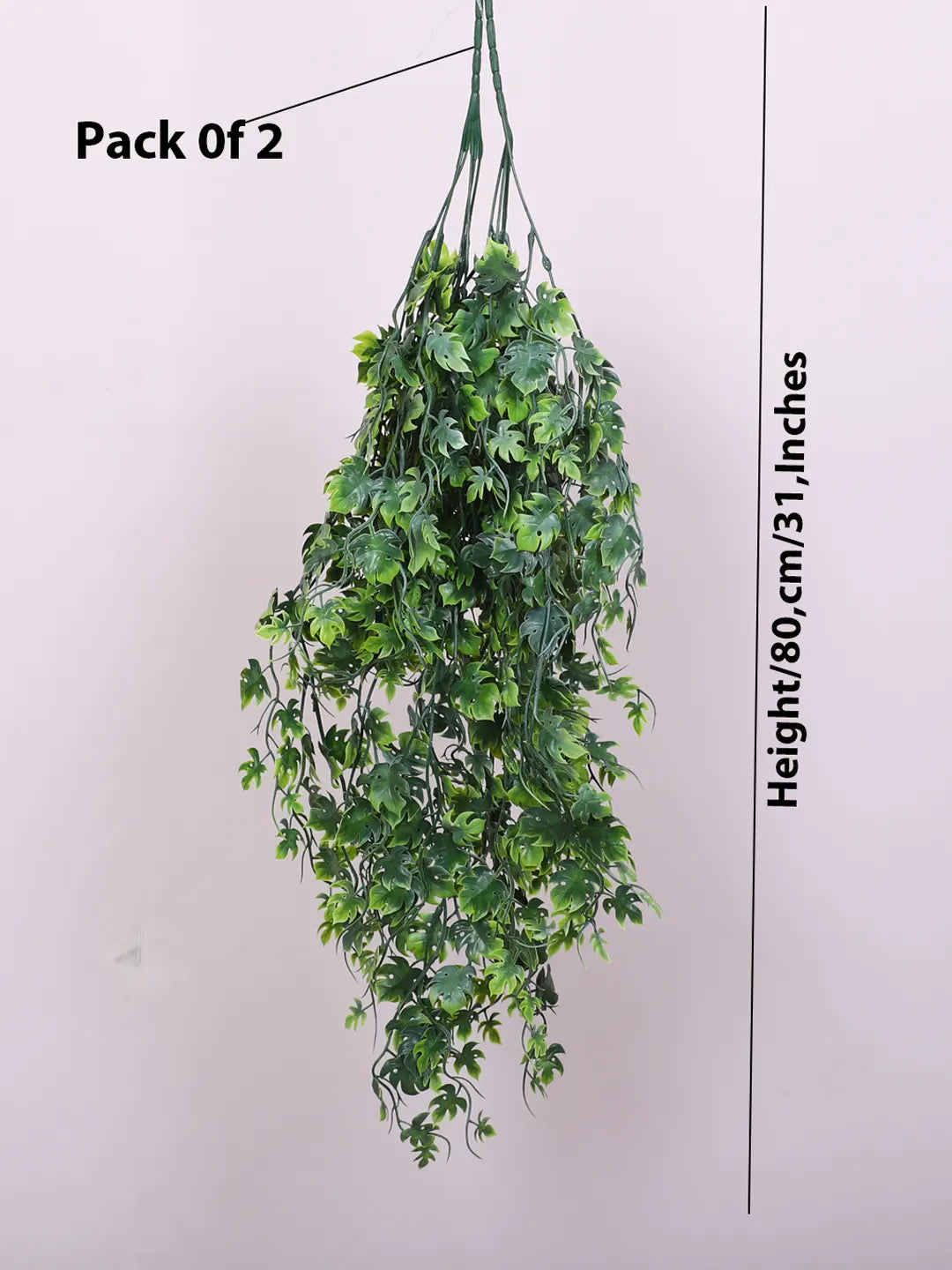 2.6Ft Artificial Hanging Green Creeper Plants Pack of 2