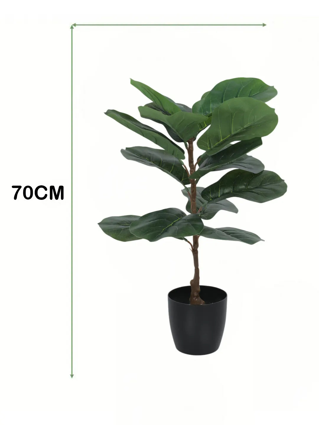 2.4Ft Artificial Fiddle Leaf Fig Plants for with Black Pot
