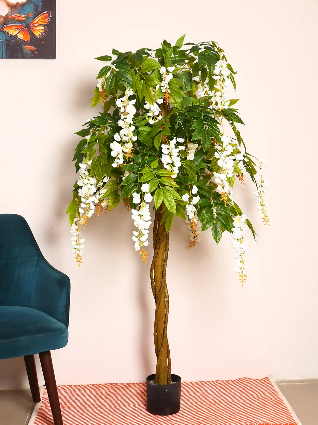 6Ft Artificial Wisteria Flowers Plants with Pot