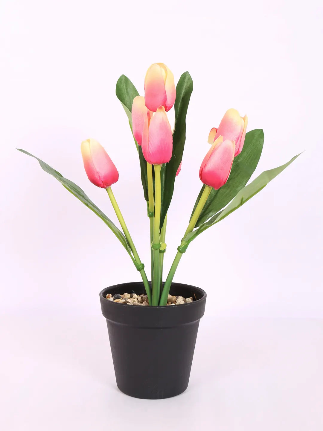Artificial Mini Tulip Flpower Bonsai Plant with Pot
