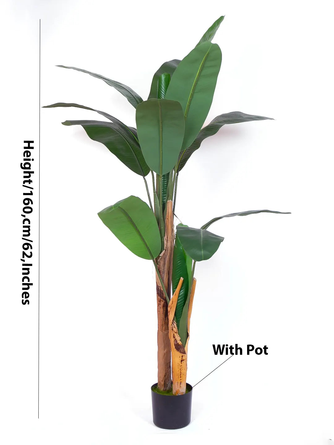 5.5Ft Artificial Banana Plant Trees with Pot