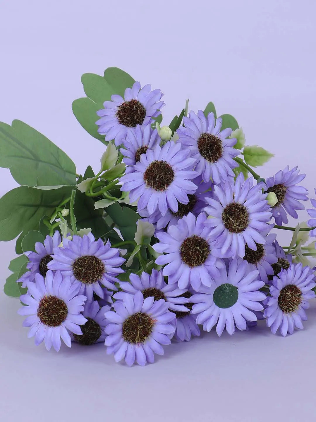 1Ft Artificial Dutch Daisy Flower Potted Plant With Black Pot