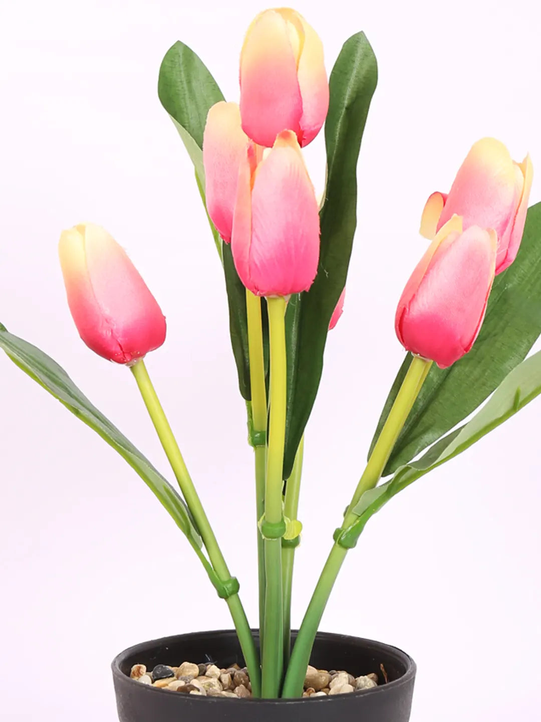 Artificial Mini Tulip Flpower Bonsai Plant with Pot