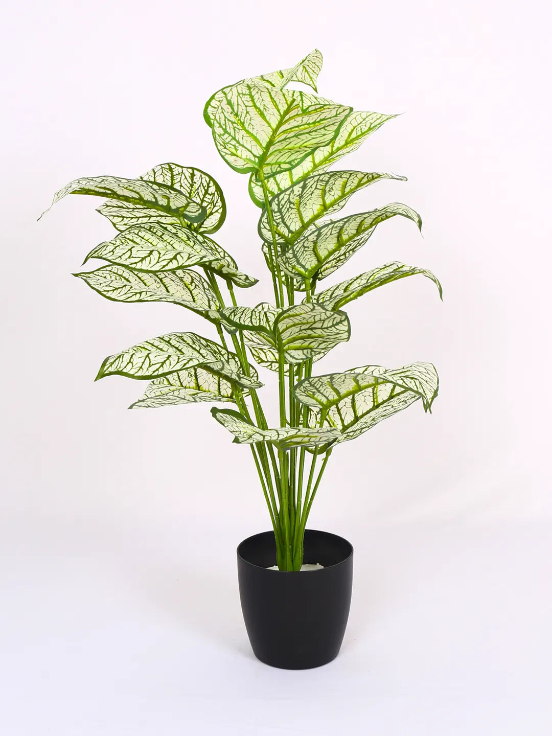 2.1Ft Artificial Dieffenbachia Floor Plant with 18 Big Leaves with Pot