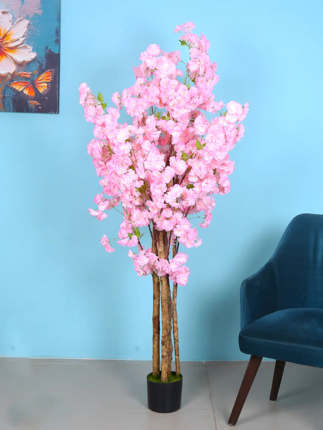6Ft Artificial Blossom Flowers Plant Trees with Pot