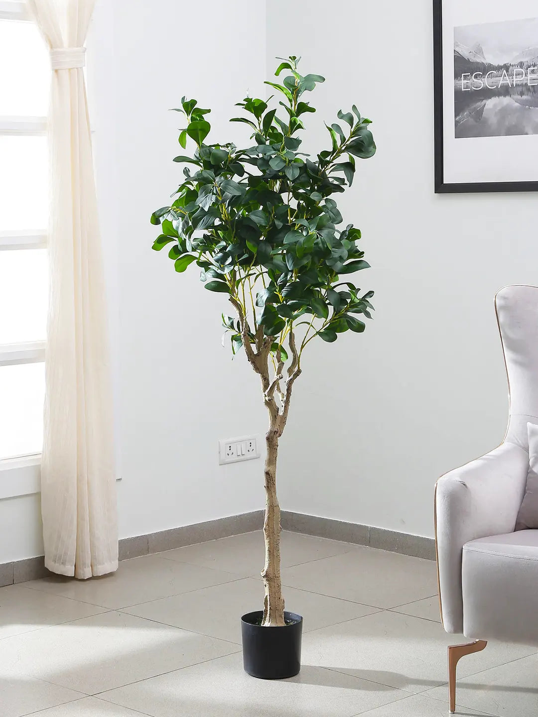 5Ft Artificial Fiddle Leaf Fig Tree,With Pot
