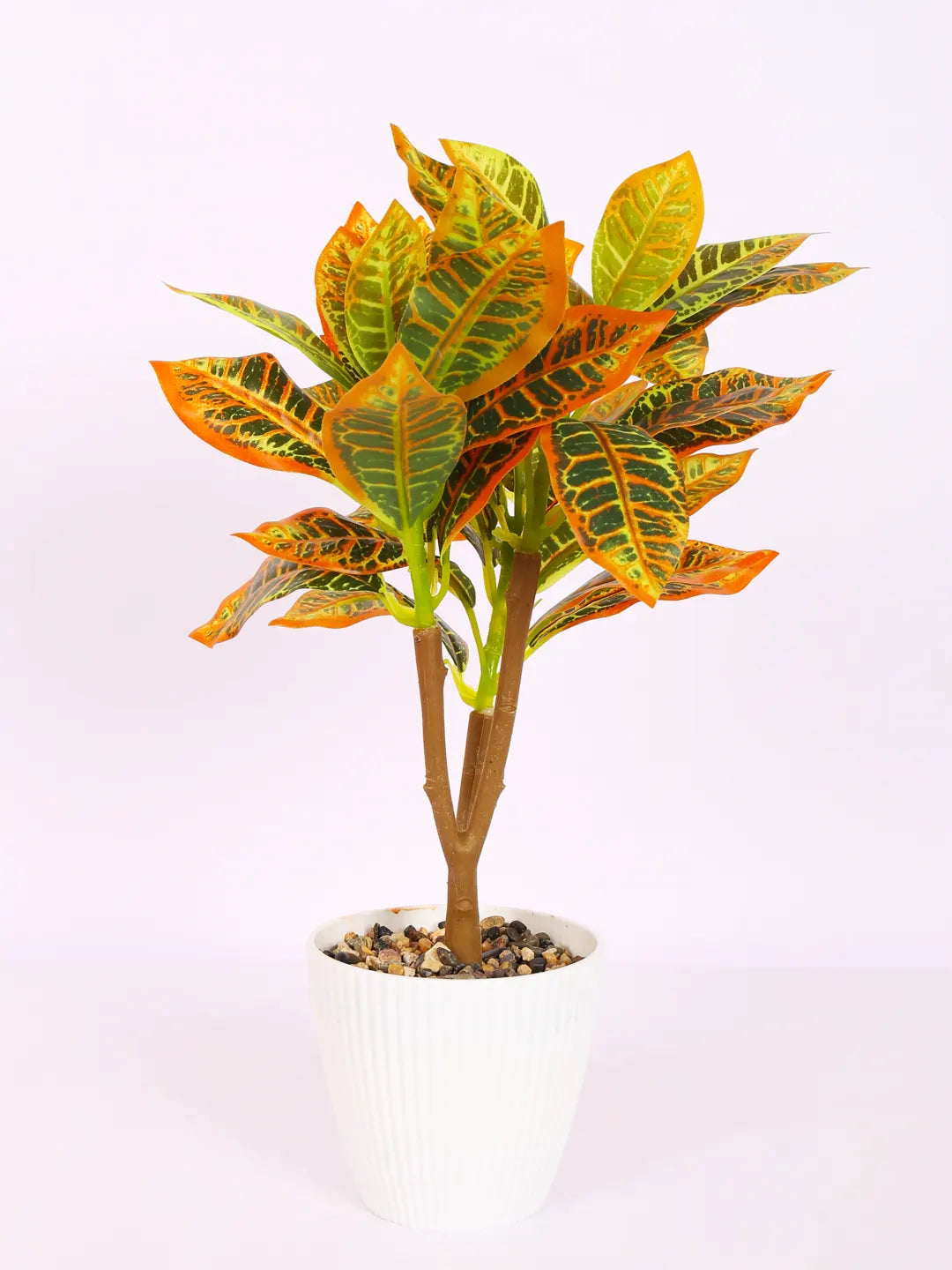 Artificial Croton Potted Bonsai Plant with Pot