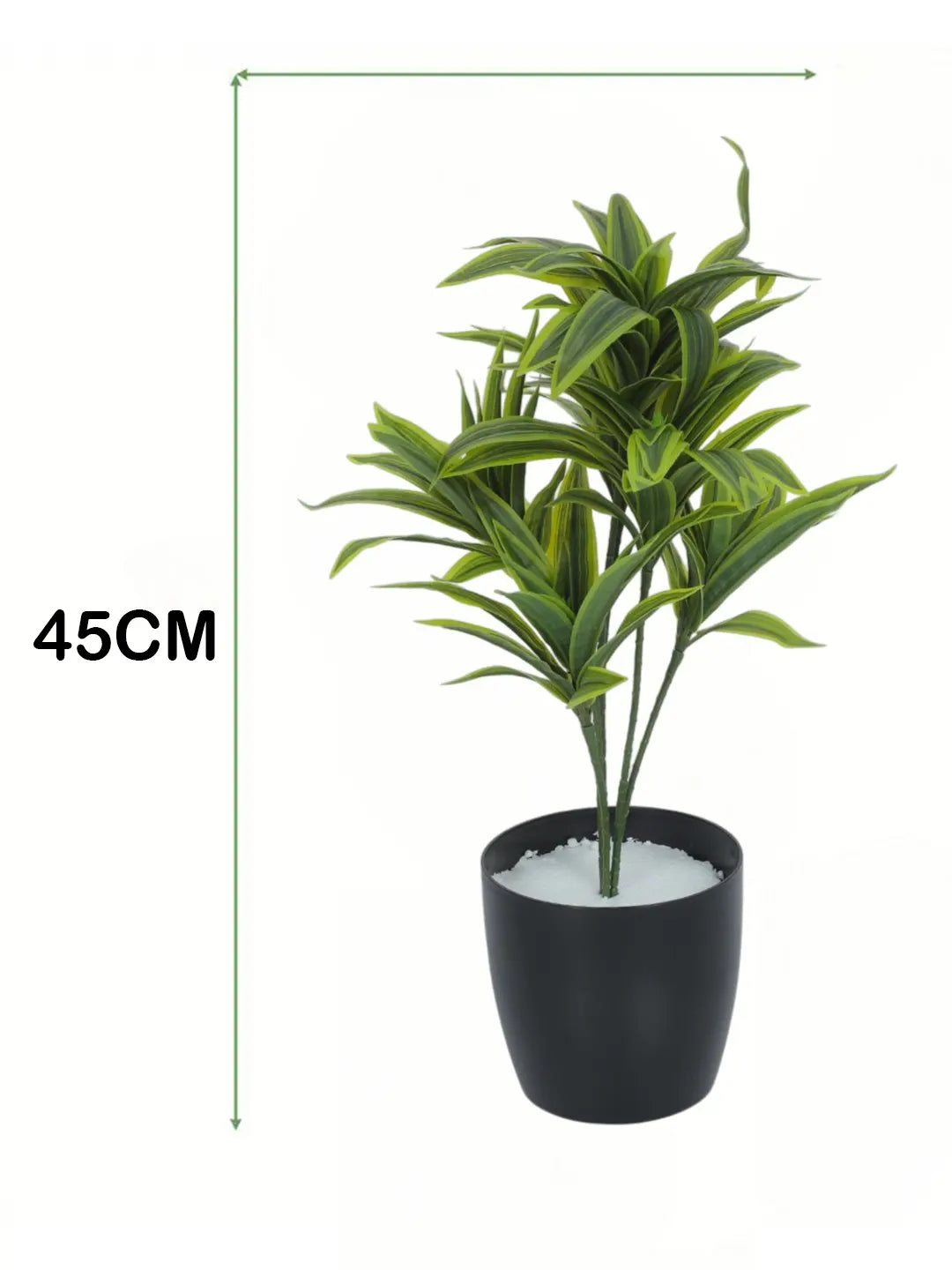 1.3Ft Artificial Dracaena Plants  Bush with Basic Black Pot