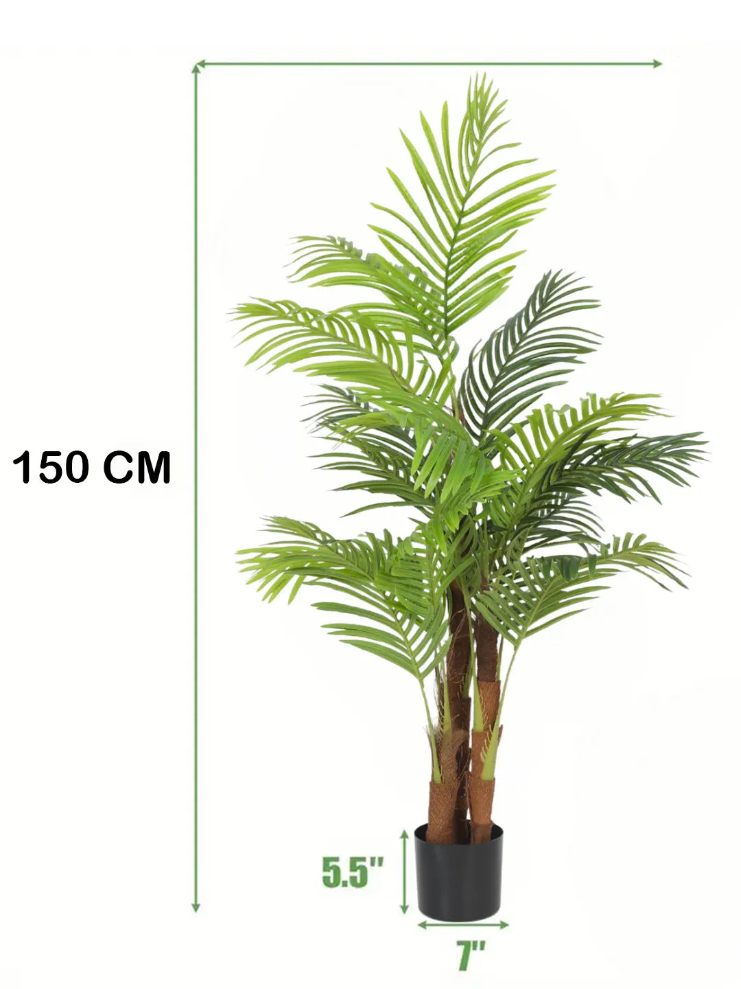 5Ft Artificial Areca Palm Plants for with Pot
