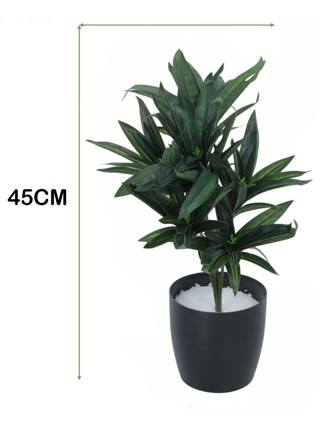 1.3Ft Artificial Dracaena Plants  Bush with Basic Black Pot